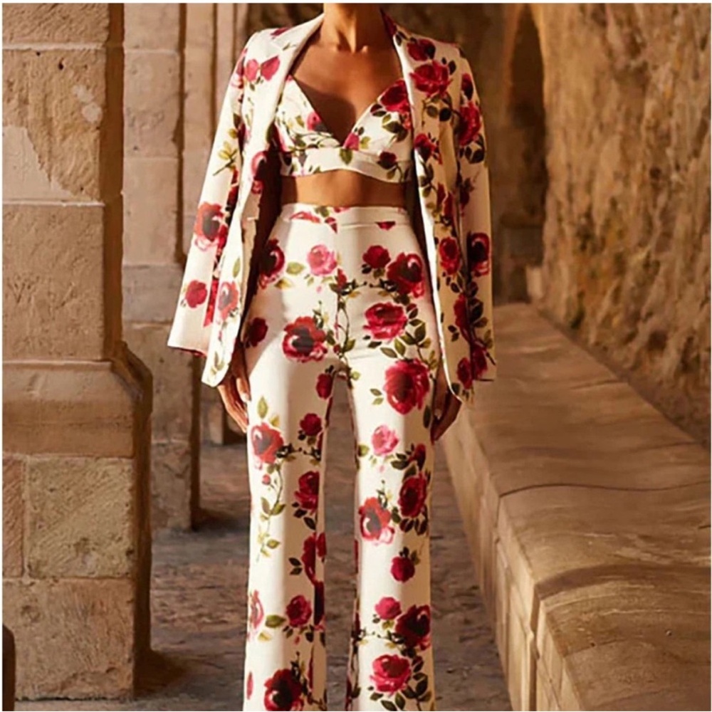 Nadine Merabi Portia floral two piece suit